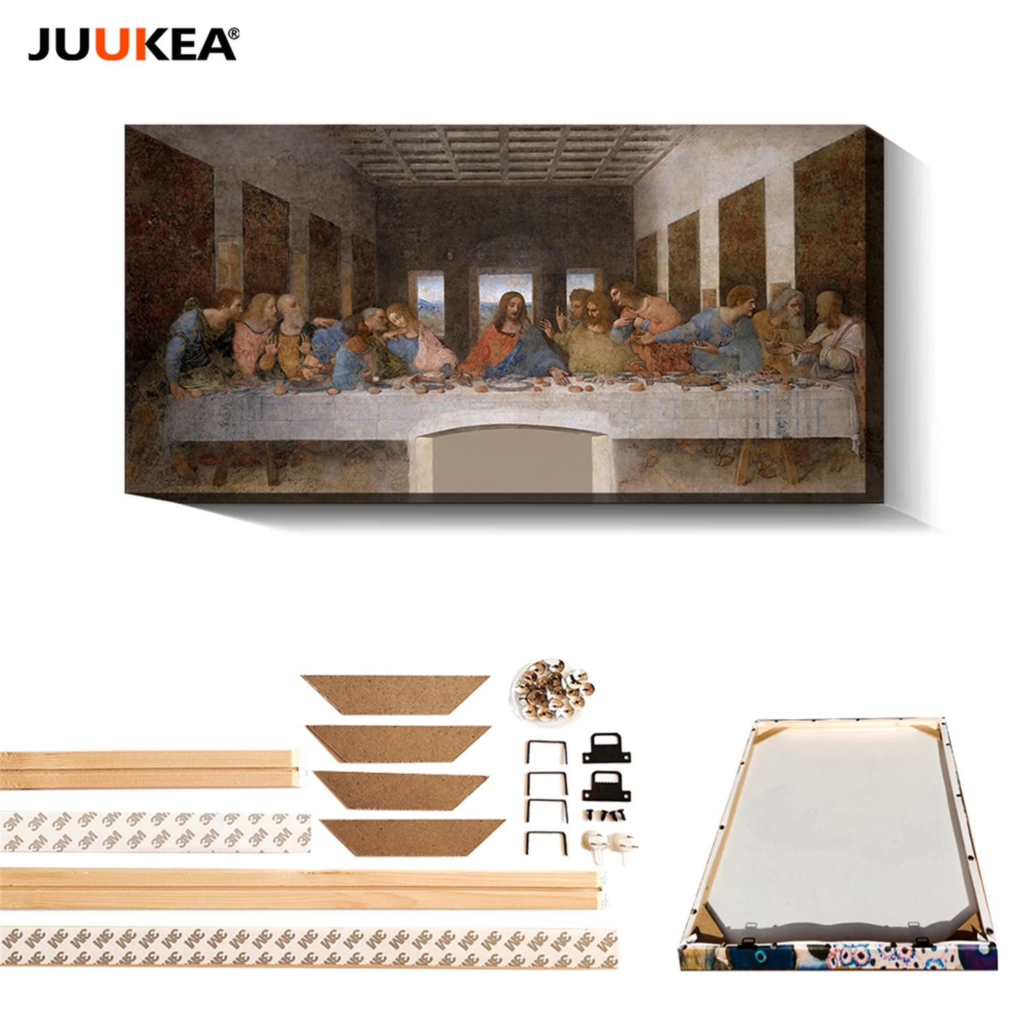 Картина из натурального дерева Леонардо да Винчи классический холст большого