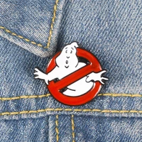 white ghost enamel pin badge brooch bag clothes lapel pin cartoon fun movie jewelry gift for kids friends