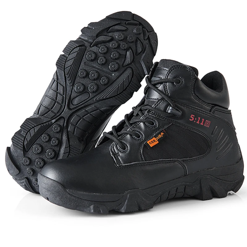 

High-quality Hiking Boots Men Non-slip Wear-resistant Mountain Sports Shoes Outdoor Waterproof Camp Shoes Woodland Hunting Shoes