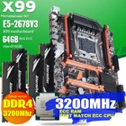 Комплект материнской платы X99 с ЦП Xeon E5 2678 V3 4  16 Гб = 64 Гб 3200 МГц REG ECC RECC DDR4 PC4 память 64 Гб DDR 4 E5 2678V3