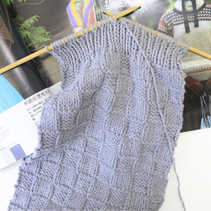 

1 Pair Mushroom Head Knitting Needles Bamboo Kit Crochet Sweater Handmade Crochet Braids Tool Weave Accessories