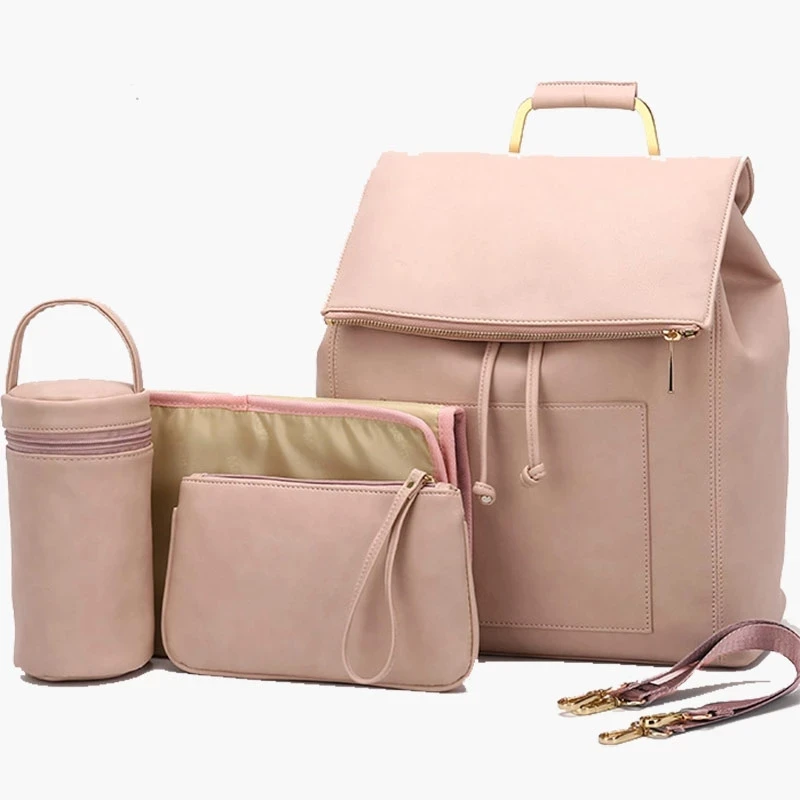 

MultiFunction Diaper Bag Travel Backpack Convertible Tote Diaper Bag PU Leather Mummy Bag Waterproof Diaper Baby Stroller Bag
