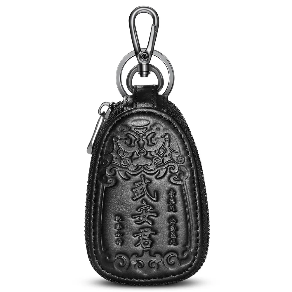 Black Новое поступление Умный кошелек с держателем ключа от машины Многофункциональный ключ органайзер Брелок чехол для мужчин и женщин из натуральной коровьей кожи кожаный держатель для ключей - Цвет: Black