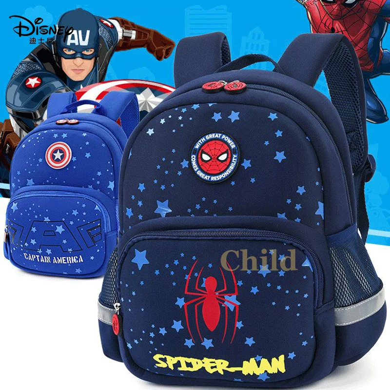 

Disney Backpack Spiderman Children's Schoolbag Kindergarten Marvel Cartoon Backpack Boy Baby Lightweight Backpack