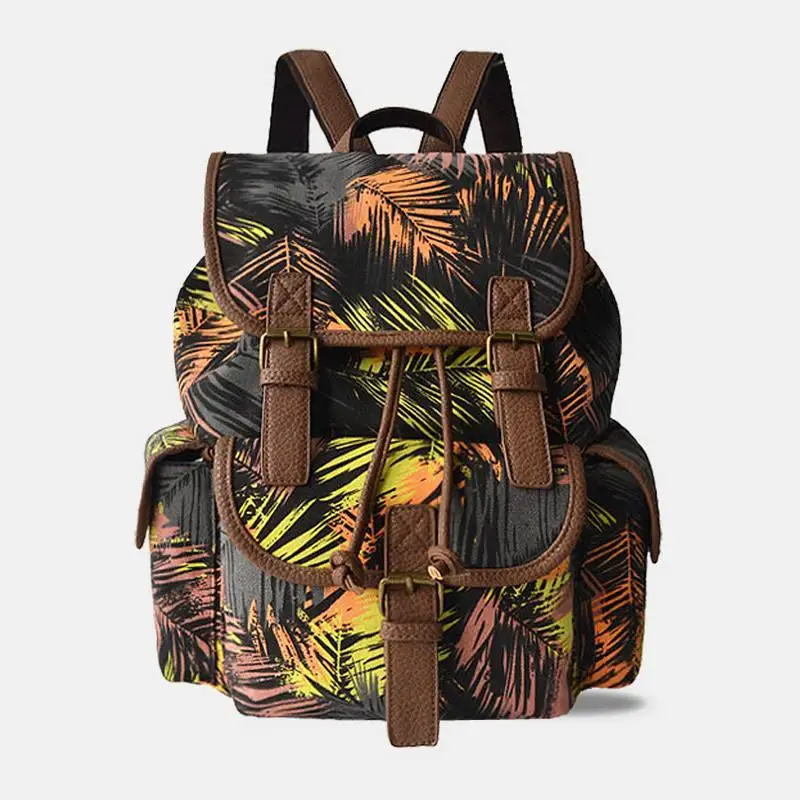 

Women's Shoulder Bags Backpack Canvas Retro Print Large Capacity College School Bag Travel Luggage Bags Laptop Storage Gift