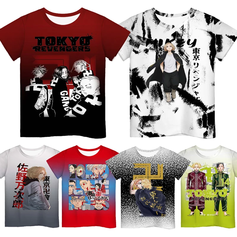 

Boys Girls Tokyo Revengers 3D Print T-shirts Summer Kids Anime T Shirts Children Cartoon Tee Tops Toddler Tshirt Teens Clothes