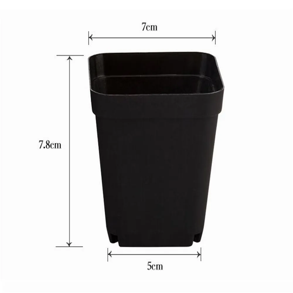 

10pcs Avilable Thicken Flower Pots Plastic Planter For Flowers Creative Small Square Pots For Succulent Plants Garden Decoration