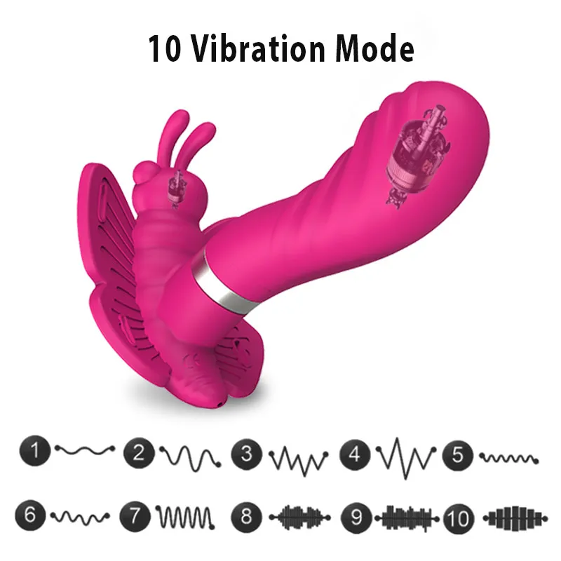 Вибратор-бабочка для женщин вращающийся фаллоимитатор 10 скоростей интимные