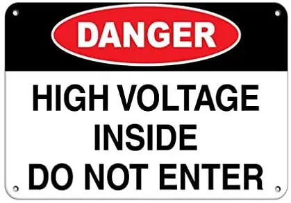 

Warning Sign Danger High Voltage Inside Do Not Enter Hazard Labels Road Sign Business Sign Aluminum Metal Tin Sign