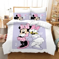 home textile disney sports mickey minnie pattern bedding set blue pink duvet quilt cover pillowcase children bedroom decoration