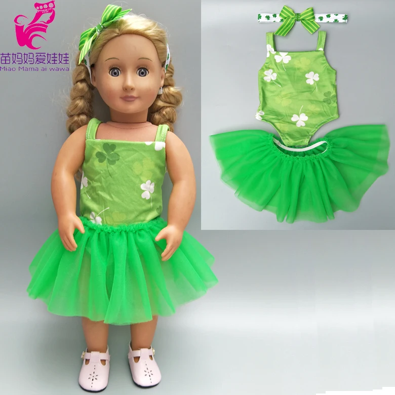 Кружевное платье в кукольном стиле для 43 см ухода за ребенком мам Baby Doll зеленого