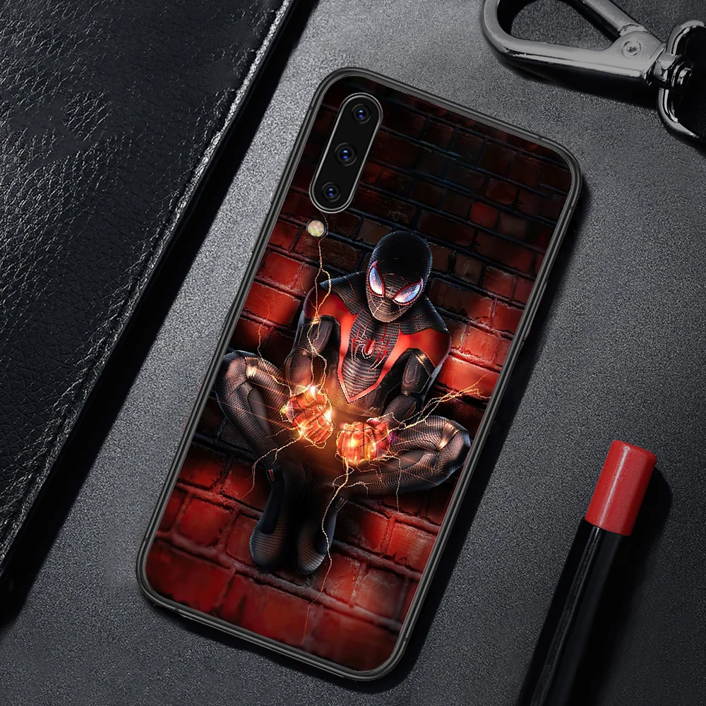 

Movie Super hero Spiders Man Phone Case For Samsung Galaxy A 3 5 7 8 10 20 20E 21S 30 30S 40 50 51 70 71 black Etui Luxury