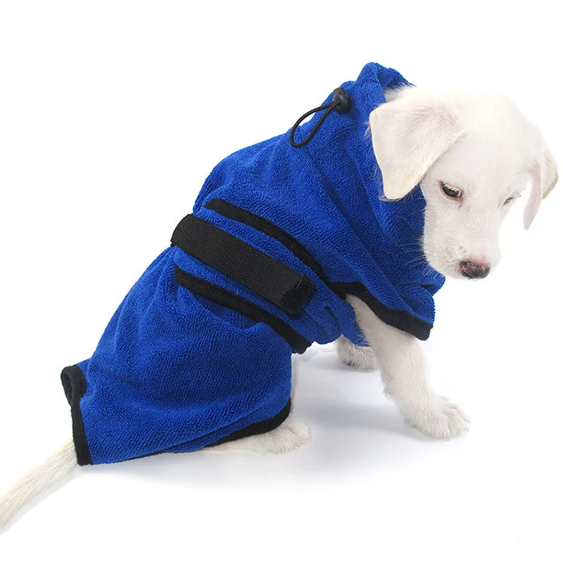 

Water absorbing pet bathrobe 365g microfiber big dog bathrobe thickened bathrobe