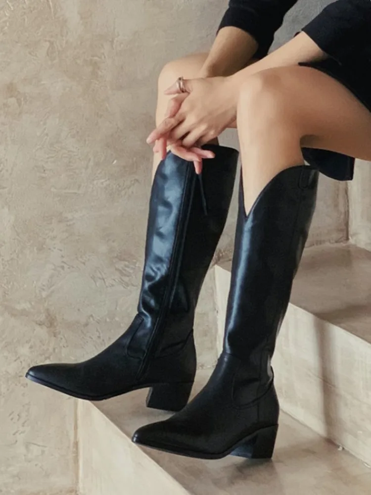 botas alta negra mujer a un precio increíble – Llévate increíbles ofertas  en botas alta negra mujer de vendedores internacionales de botas alta negra  mujer en la app de AliExpress.