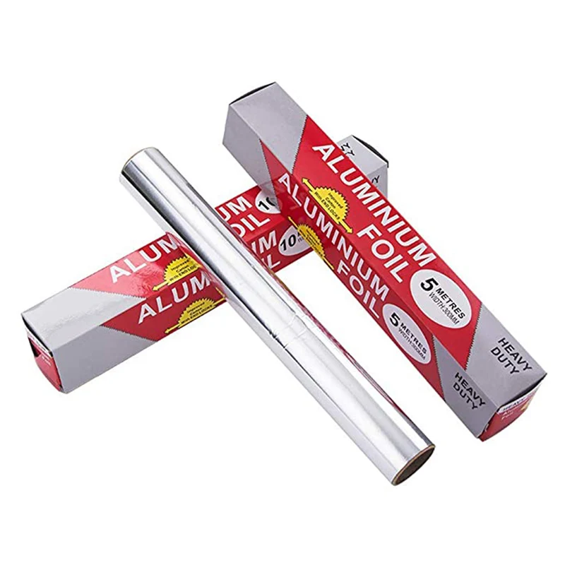 

Baking Tin Foil Barbecue Aluminum Foil Paper Packaging Used For Cooking Baking Grilling Silver Grill Paper Roll Grilling Cooking