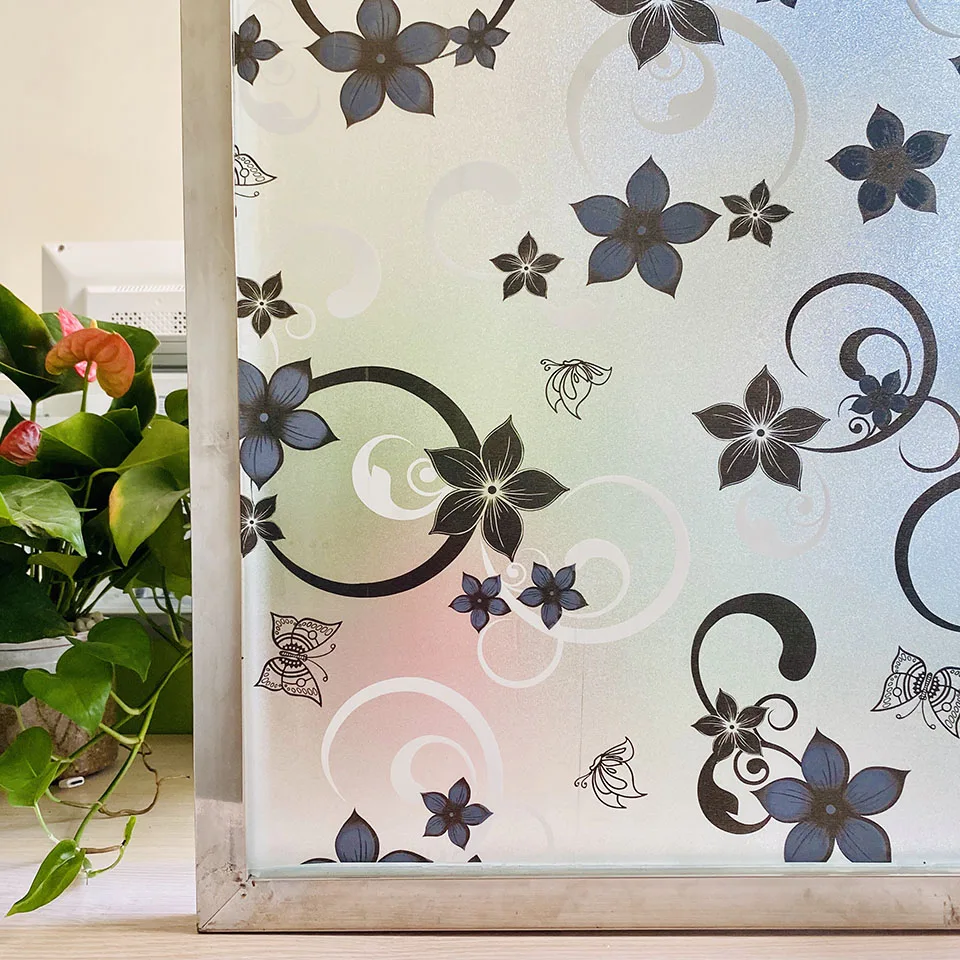 Виниловая декоративная оконная пленка витражная УФ Наклейка на окно украшение