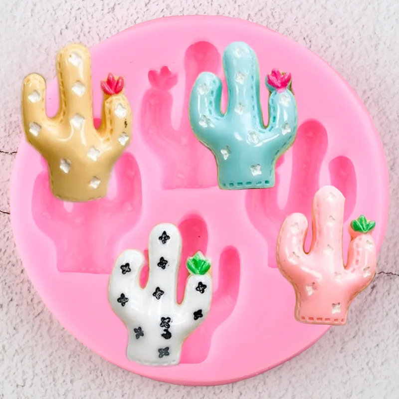 

Cactus Plant Silicone Molds Cupcake Topper Fondant Decorating Tools Cookie Baking Candy Polymer Clay Chocolate Gumpaste Moulds