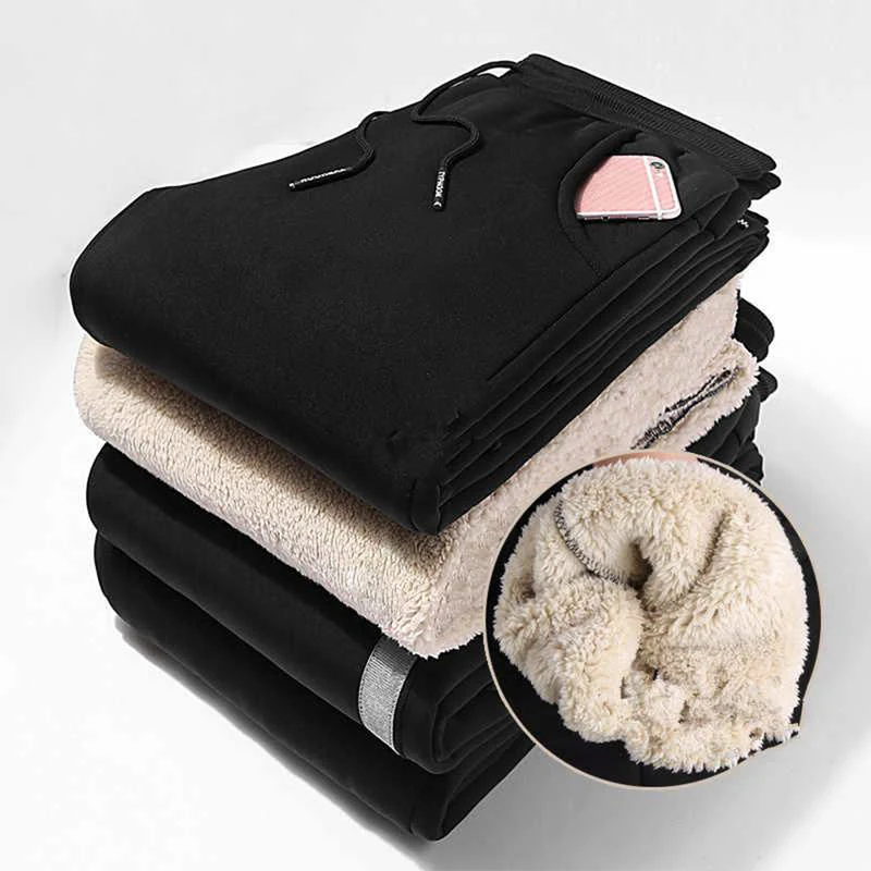 

NEW Fashion Man Warm Fleece Trousers Thickened Fleece Lined Casual Sports Trousers Winter Autumn Hiking Pants