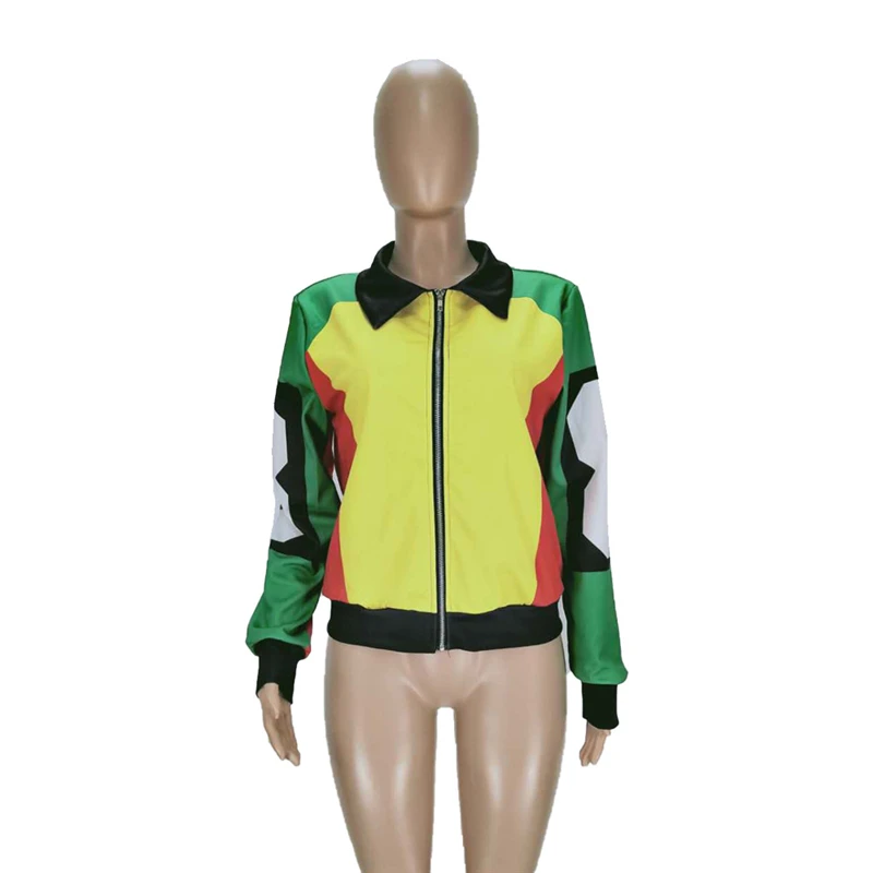 

RStylish 2020 Autumn Winter Fashion Patchwork Zipper Up Jacket Casual Women Turndown Collar Long Sleeve Cardigan Coat Streetwear