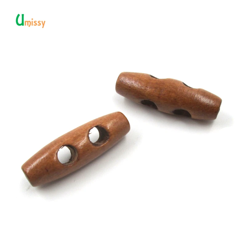 Деревянные пуговицы 30 шт. 2 отверстия для шитья рожковые переключатели