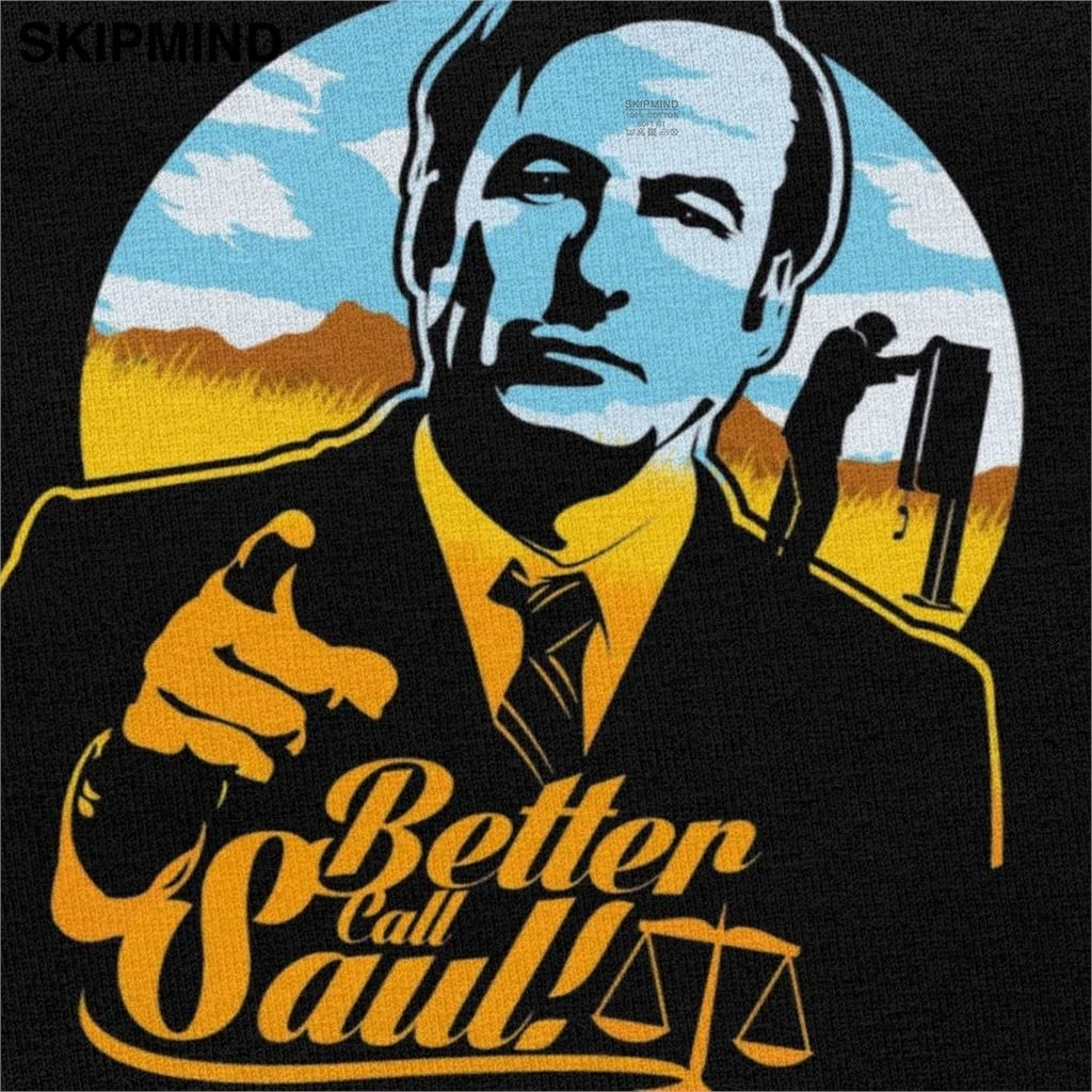 Breaking Bad футболка для мужчин натуральный хлопок лучше звоните Солу с короткими