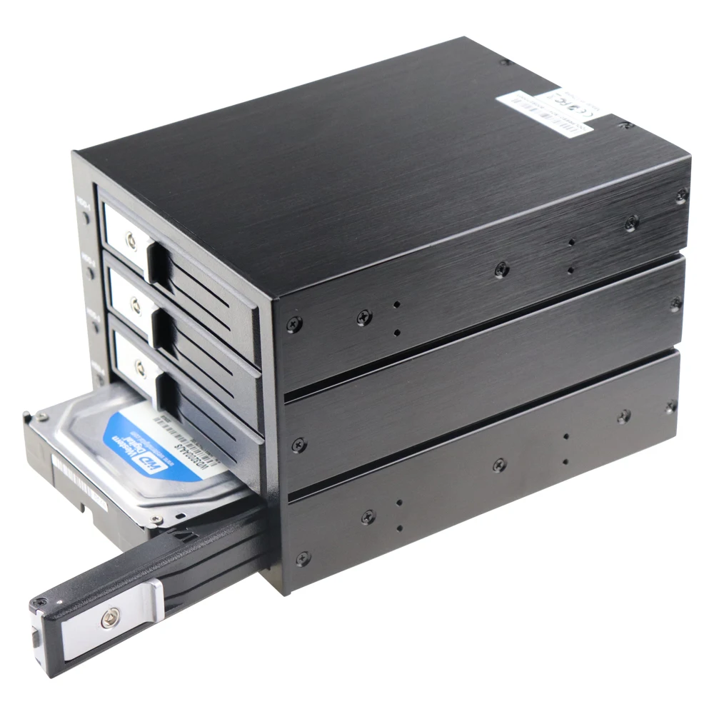 Алюминиевый 4 отсек внутренний мобильный стеллаж для 3,5 дюймов HDD лоток-меньше SATA III Корпус жесткого диска для 3x5,2" отсек привода