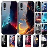 case for meizu 16s back phone cover black tpu silicone bumper with tempered glass series 3