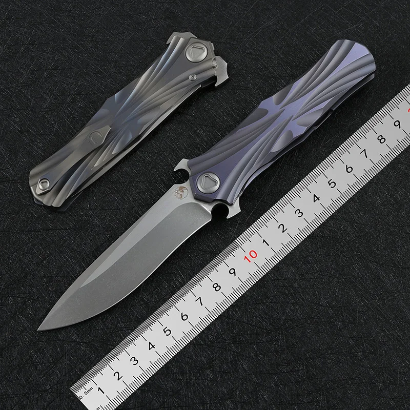 Титановый плавник DICORIA VENOM Kevin John T series M390 складной нож тактические ножи для