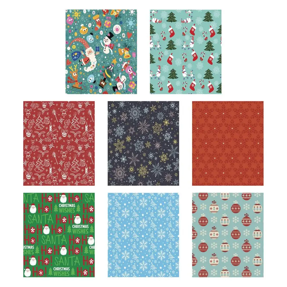

8 Sheets Of Christmas Wrapping Paper Gift Wrap Wrapping Paper In Folded Sheets 100 Recycled Eco Friendly Assorted Motif-Santa