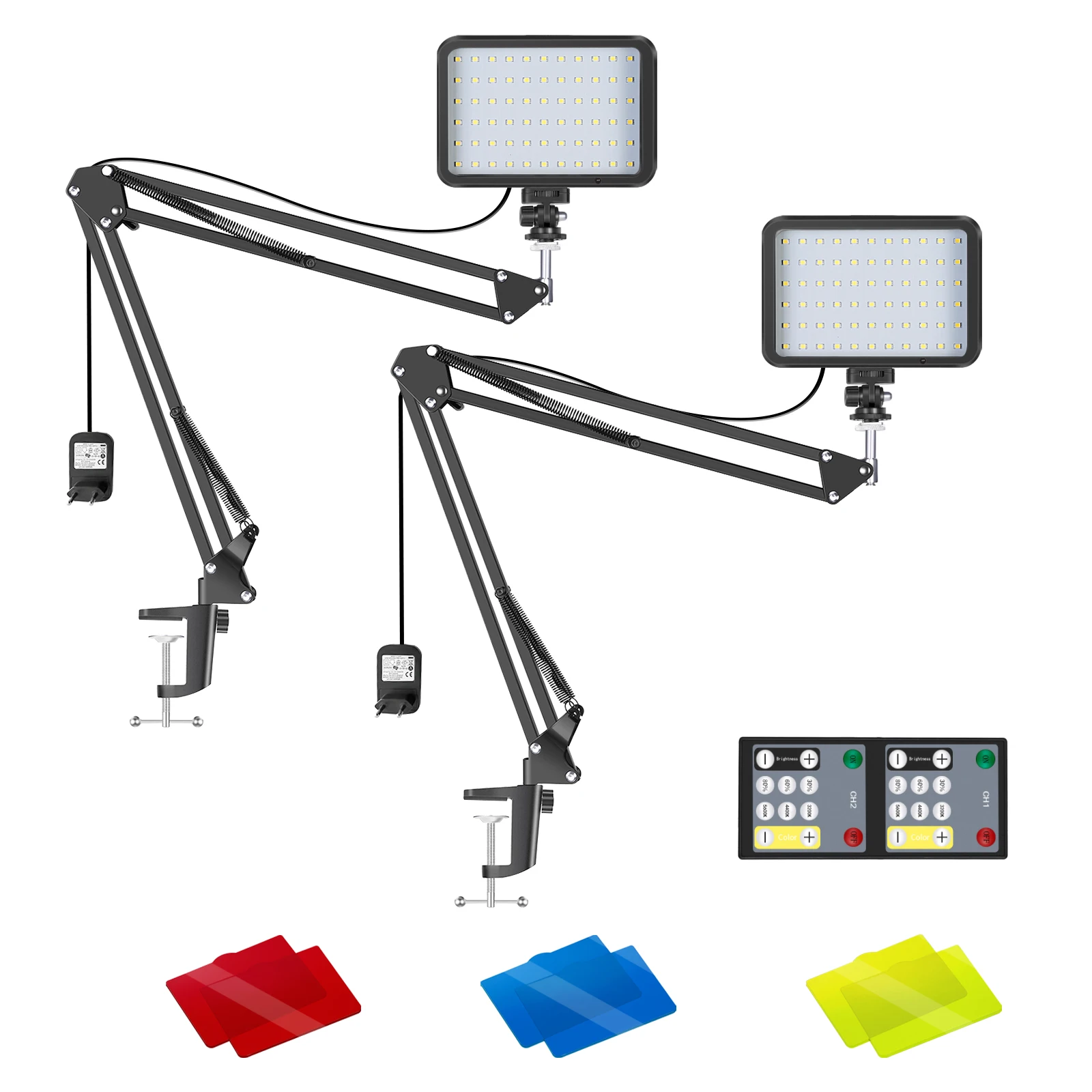 

Neewer 2Pack Conference Lighting with Remote Control for Zoom Call Meeting/Remote Working:3200K-5600K Dimmable LED Video Light