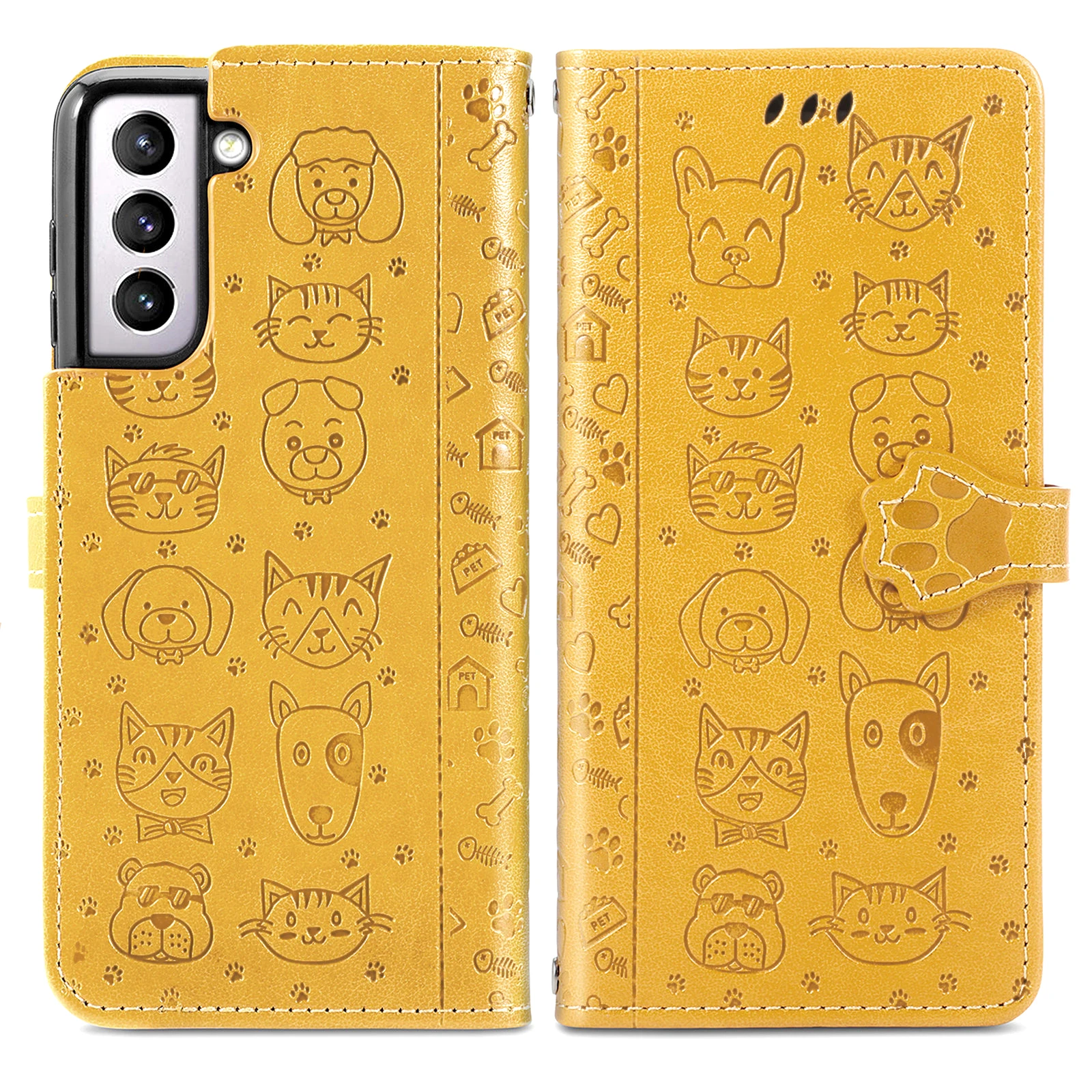 

Pu Leather Flip Case For Samsung Galaxy S21 S20 FE S10 S9 Note 10 Plus 20 Ultra A50 A51 A52 A70 A71 Cover Wallet Card Slots Case