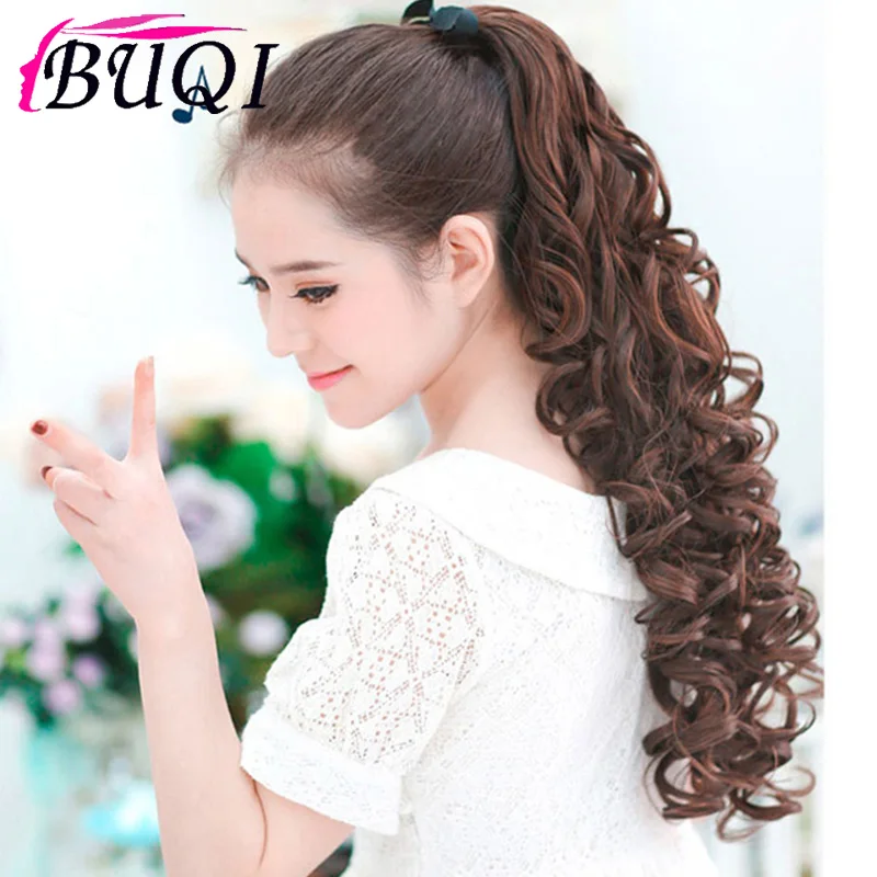 BUQI 22 ''длинный кудрявый хвост для черных женщин винно-красные волосы