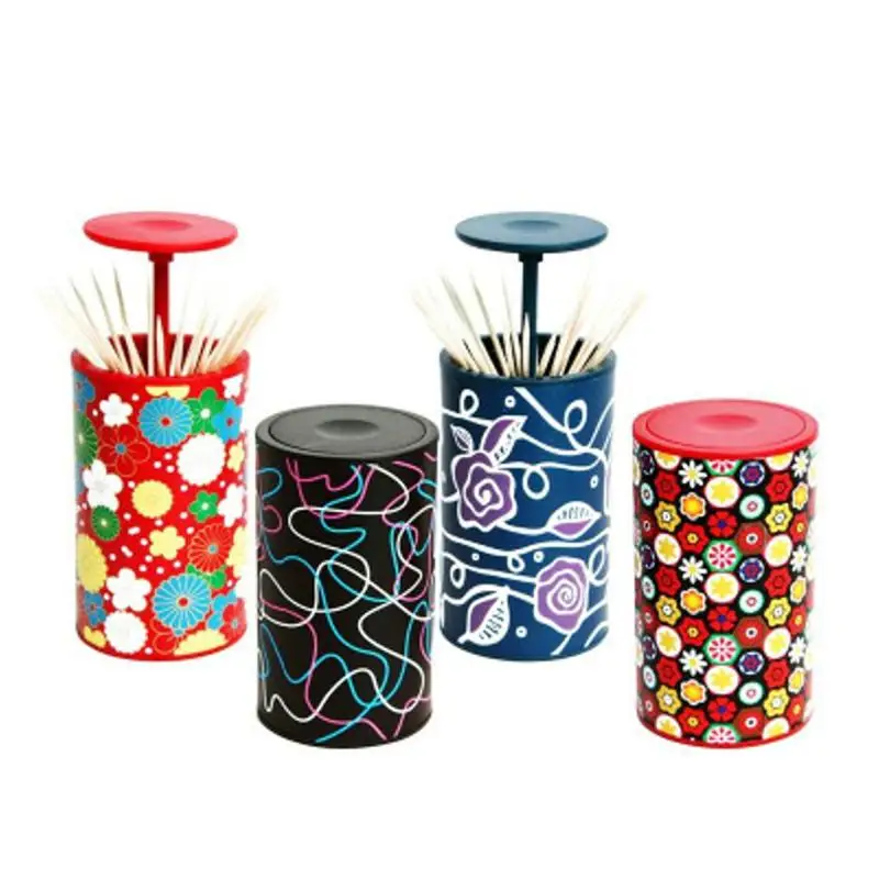 1 шт. коробка для зубочисток креативная выдвижная цветочный узор уникальные