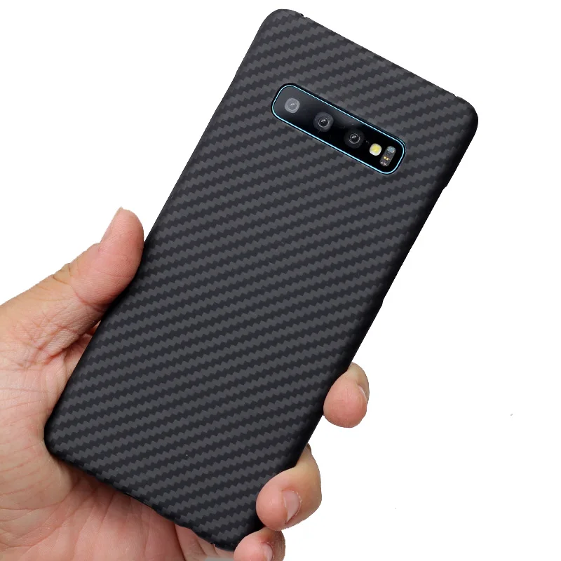 Чехол для samsung S10, роскошный тонкий жесткий чехол из настоящего матового углеродного волокна, противоударный чехол для телефона для samsung S10 Plus, чехол