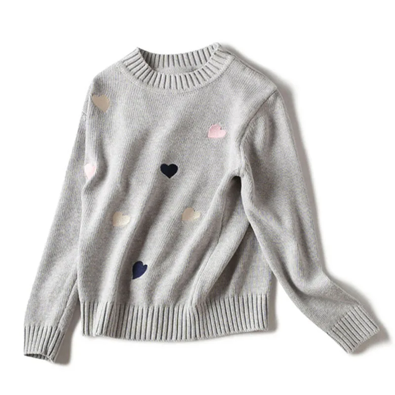 Плотный свитер для девочек зимняя одежда теплый весенний вязаный с длинными