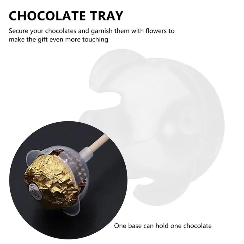 36/50pcs Chocolate Ball Holder Case Flower Candy Bouquet DIY Fixed Base Of Decorative Chocolates With Flowers |