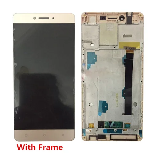 Gold With Frame Дигитайзер для высокого экрана power Ice Max ЖК-дисплей Сенсорная панель сенсорная стеклянная сборка модуль рамка 5,3" - Цвет: Gold With Frame