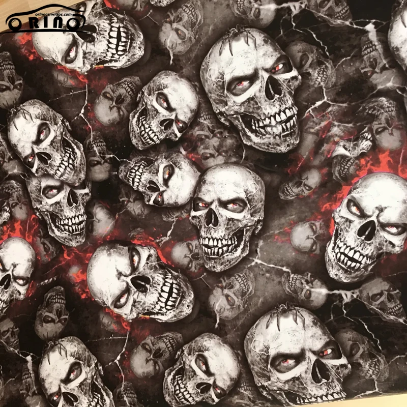 10/20/30/40/50X152CM Adhesive PVC Skull Car Sticker Wrapping Graffiti Bomb Vinyl Film Scooter Motorbike Wrap Foils | Автомобили и