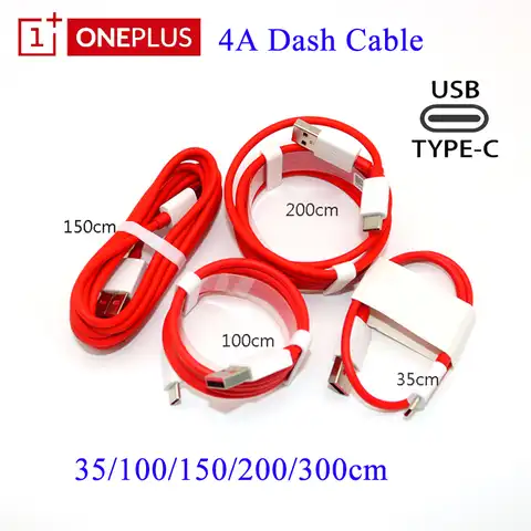 Оригинальный 35/100/150/200/300 см Oneplus 4A USB Type C Быстрая зарядка для One Plus 1 + 6 5t 5 3 t 3 Three Five T Six