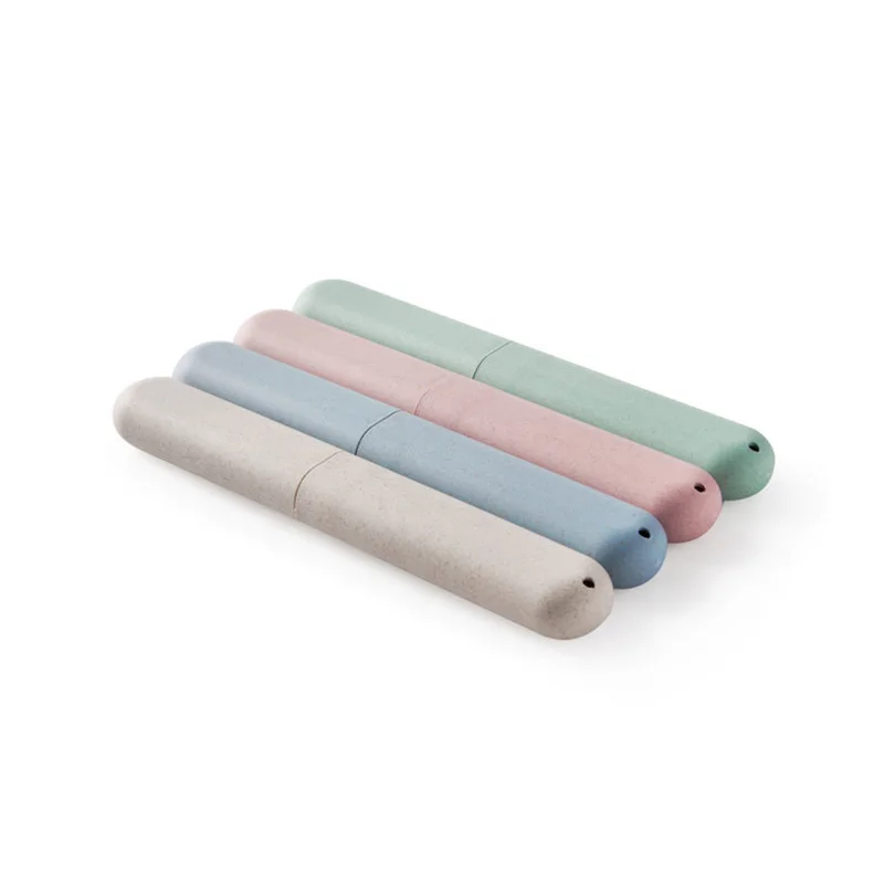 Портативная коробка для зубных щеток, держатель для хранения трубки, чехол для ложки, пылезащитный чехол из пшеничной соломы, футляр для карандашей для ванной, держатель для зубных щеток