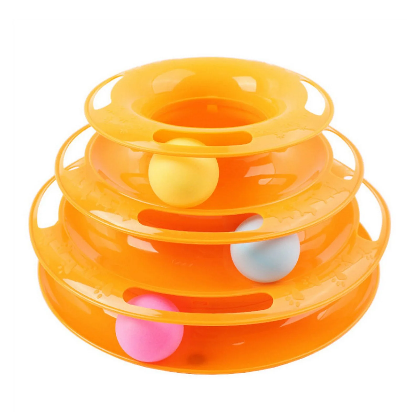 

Three Levels Tower Tracks Disc Pet Cat Toy Cat Intelligence Amusement Triple Disc Cat Toys Ball Training Amusement Plate