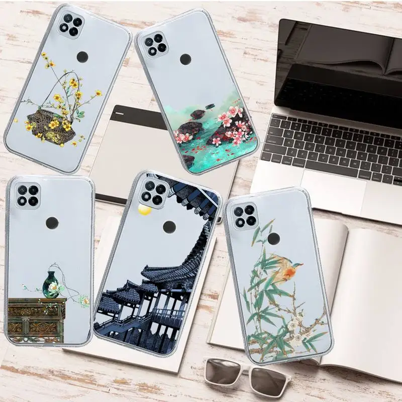 

Chinese Style Ancient poems Phone Case Transparent for Xiaomi redmi note 8 9 10 11 t lite pro ultra mix 4 k40