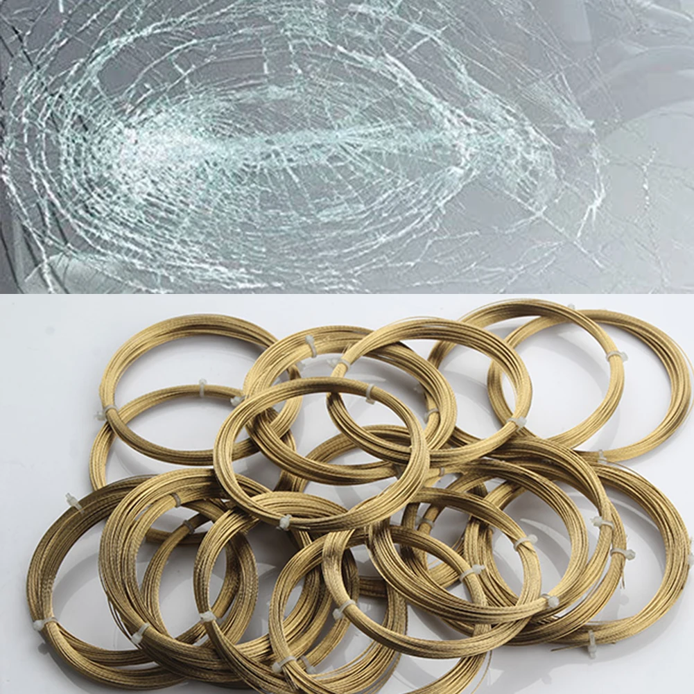 

20m Car Windshield Removal Tool Wire Saw 7 Thread Braided Steel Rope Windscreen Remover Window Glass Hand Sawn Gloden