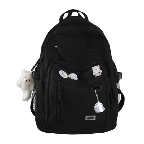 Модный Большой Студенческий рюкзак, новый рюкзак с значками для девочек, школьная сумка, вместительный женский рюкзак, женский милый удобный дорожный рюкзак