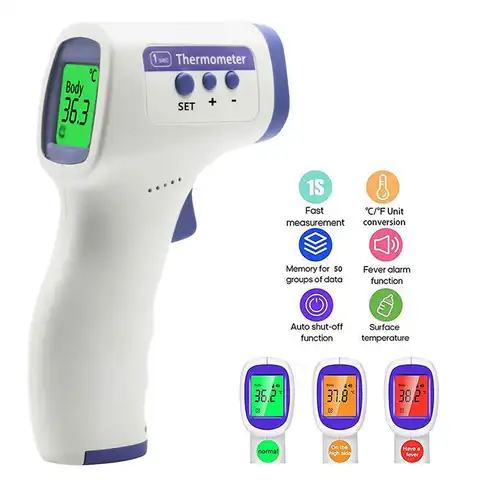 Легкий и портативный инфракрасный термометр для ушей, трехцветный цифровой дисплей, Домашний Детский термометр для лба, кровяного давления