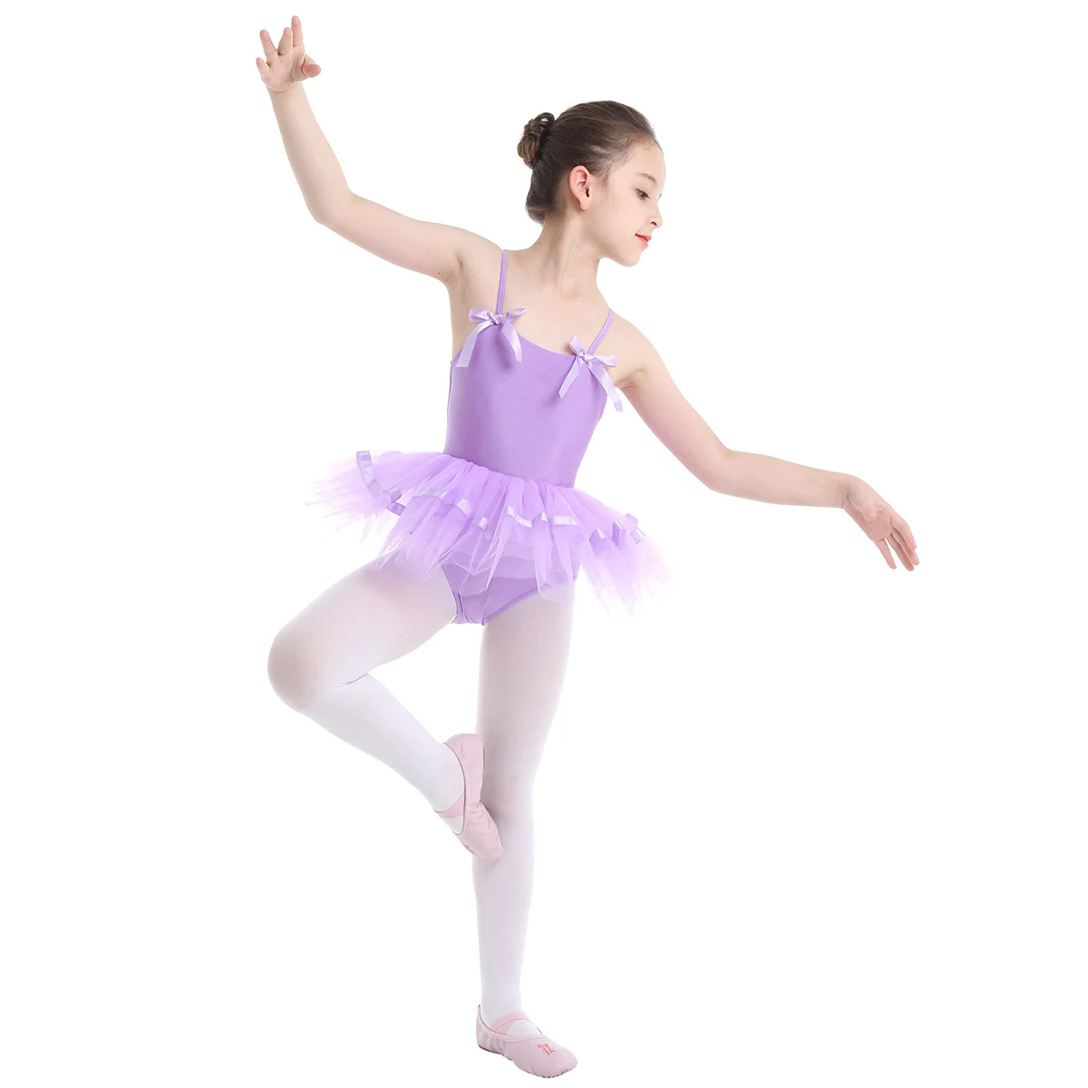 

Girls Spaghetti Straps Ballet Tutu Dress Kids Gymnastics Tulle Skirted Leotards Ballerina Swan Lake Ballet Costume Dance Leotard