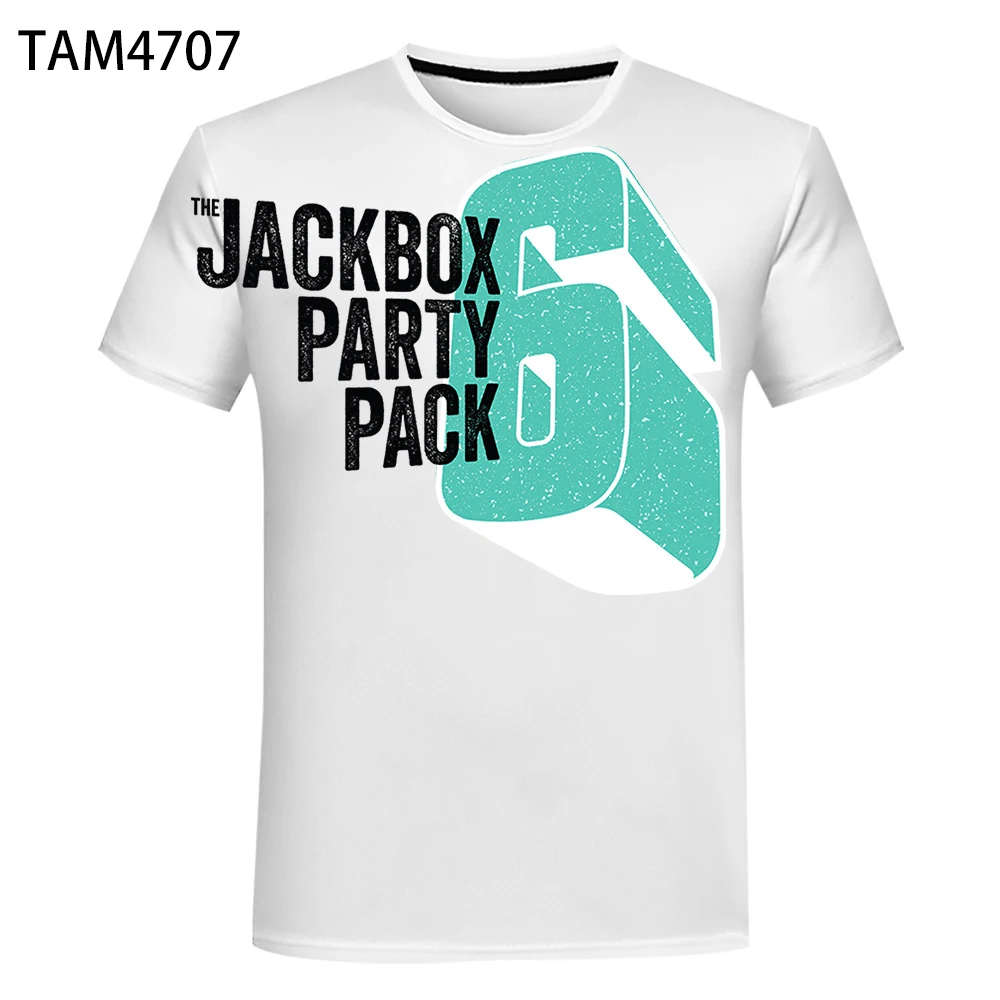 

Jackbox 2021 Summer New Youth Men's Women's Anime Game 3D T-shirt Fashion Creative Short Sleeve Top Couple Children's Street