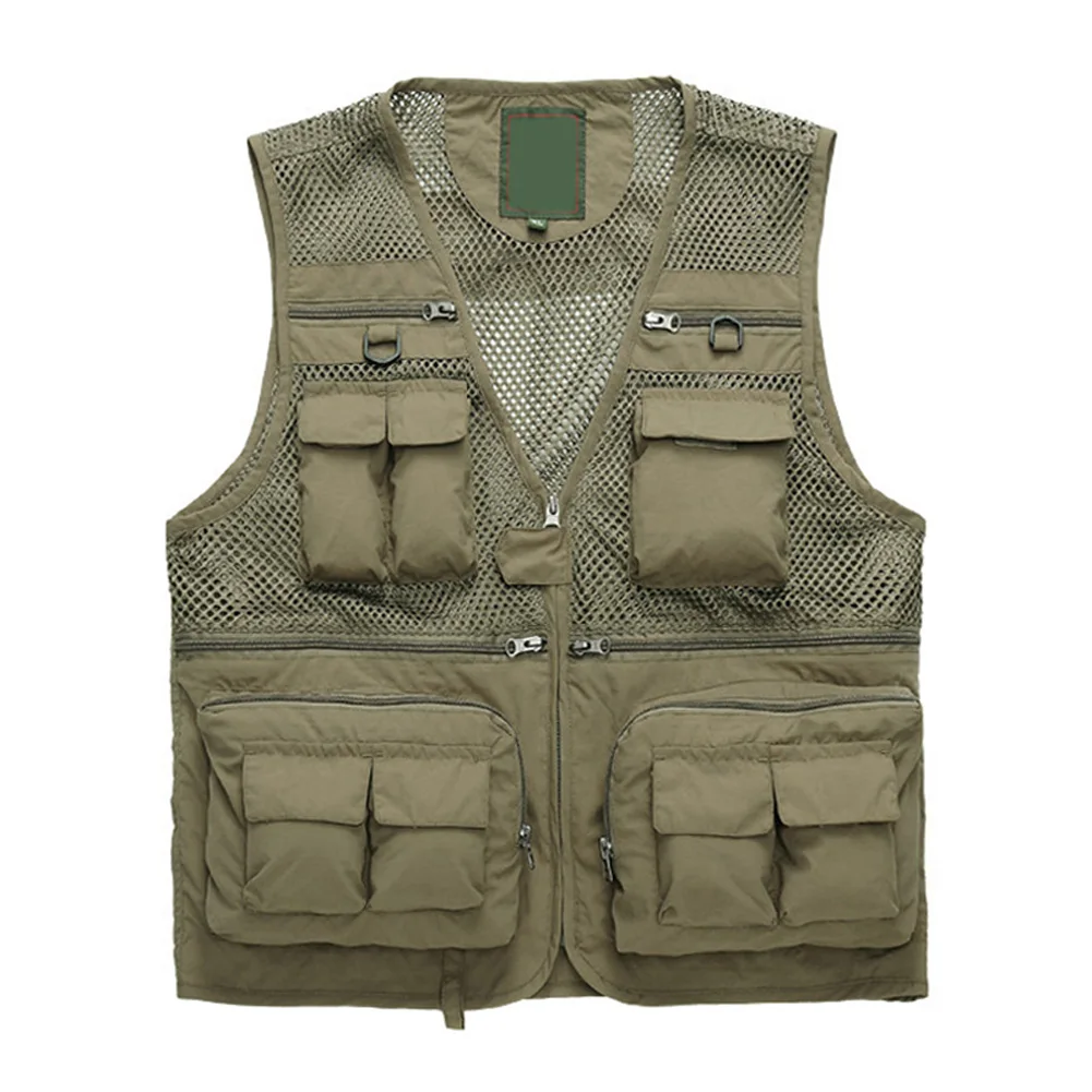 Недавно Открытый Быстросохнущий рыболовный жилет с несколькими карманами
