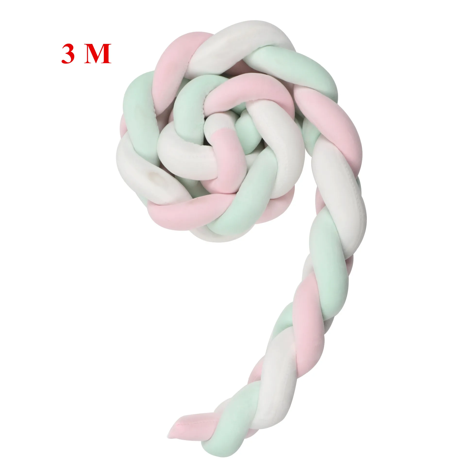 Pink White Mint 3M Бампер для детской кроватки, бампер для детской кроватки для новорожденных - Цвет: Pink White Mint 3M