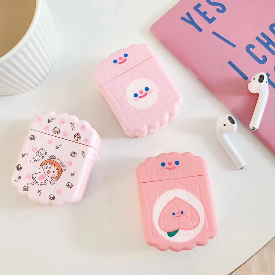 Наушники в виде кролика чехол для Airpods 2 силиконовый хлеб сливочный Apple Air pods